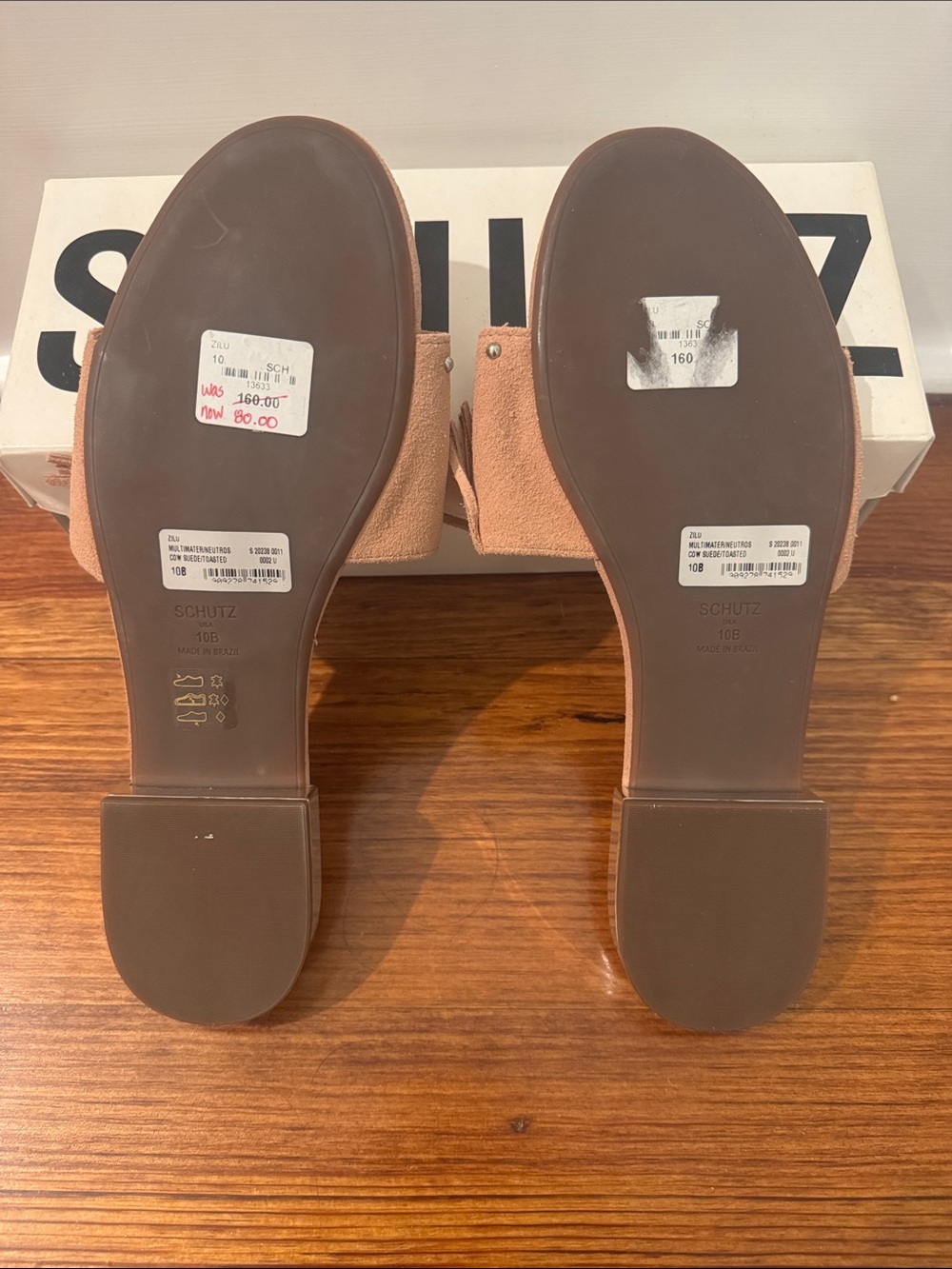 SCHUTZ Blush Fringe Slide Sandals - Picture 3 of 3